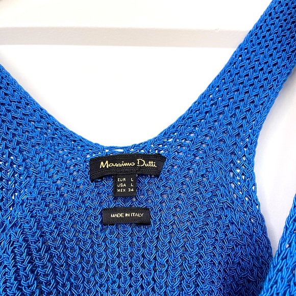 Mossimo Dutti NWOT knit blue racer back blouse/tank top large - Picture 2 of 4